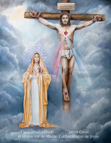 Le tableau des Sacrés Cœurs Unis de Jésus et de Marie 1
