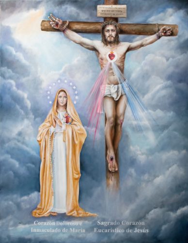 Le tableau des Sacrés Cœurs Unis de Jésus et de Marie